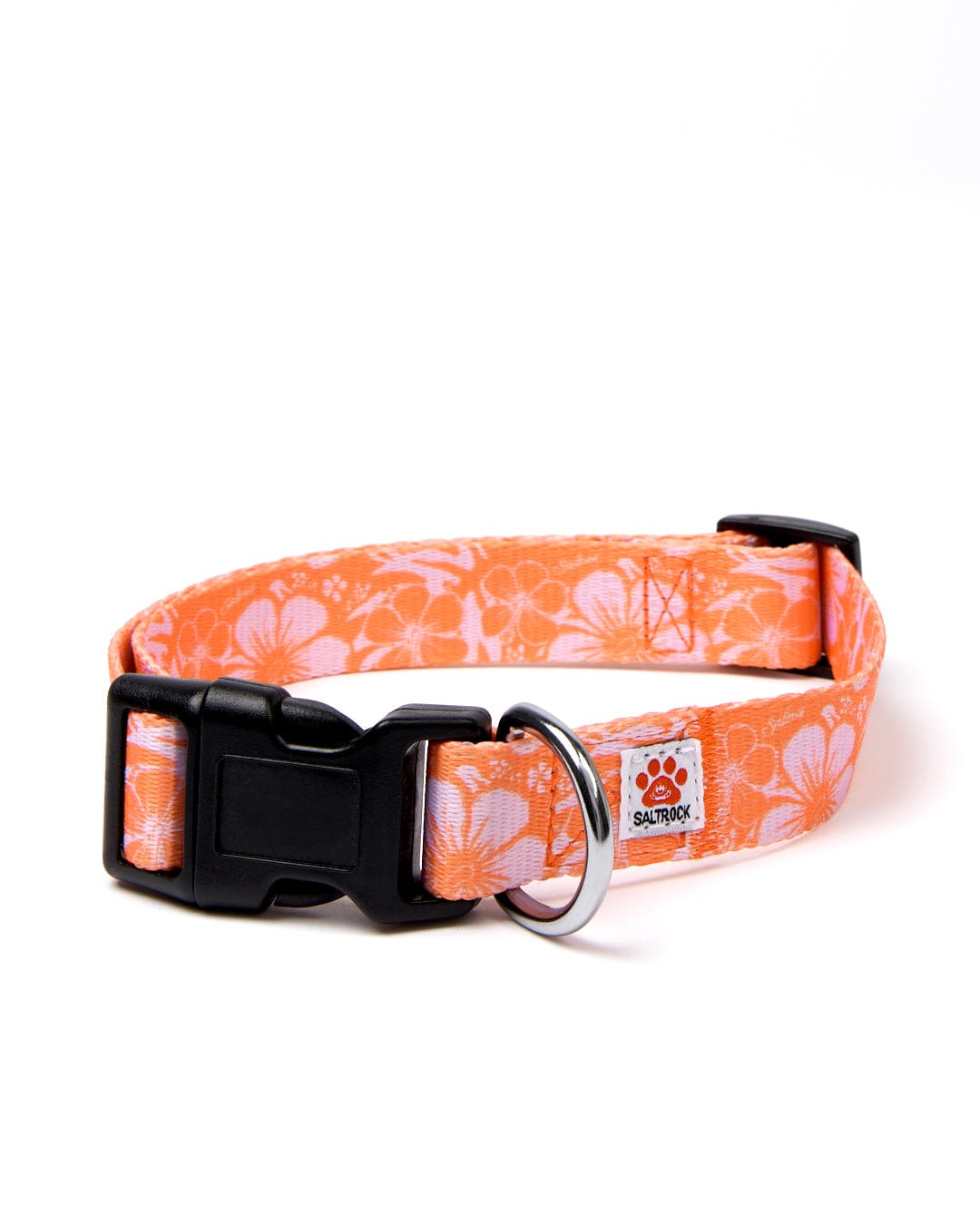 Hibiscus Dog Collar Orange