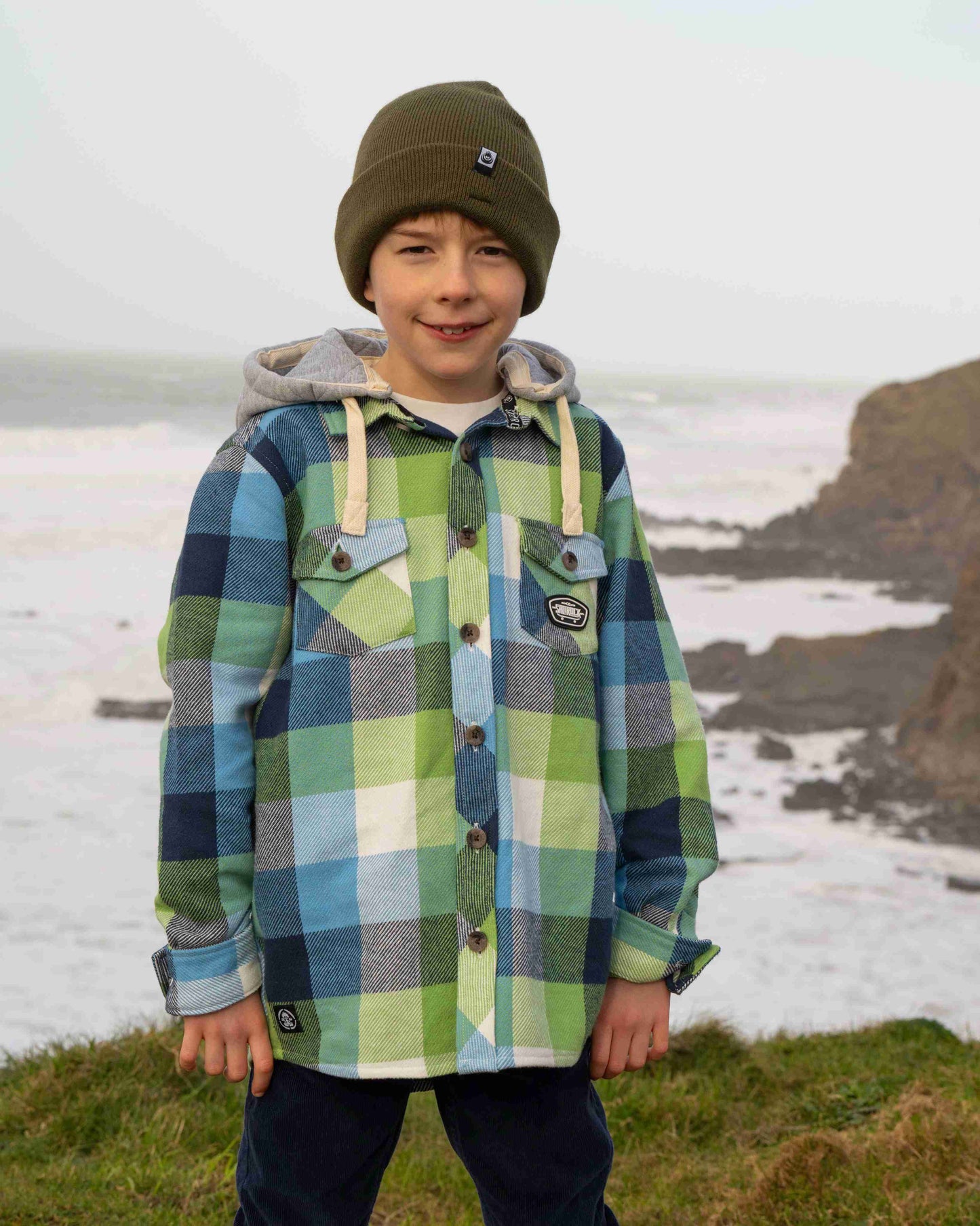 Hawkins - Kids Hooded Shirt - Blue