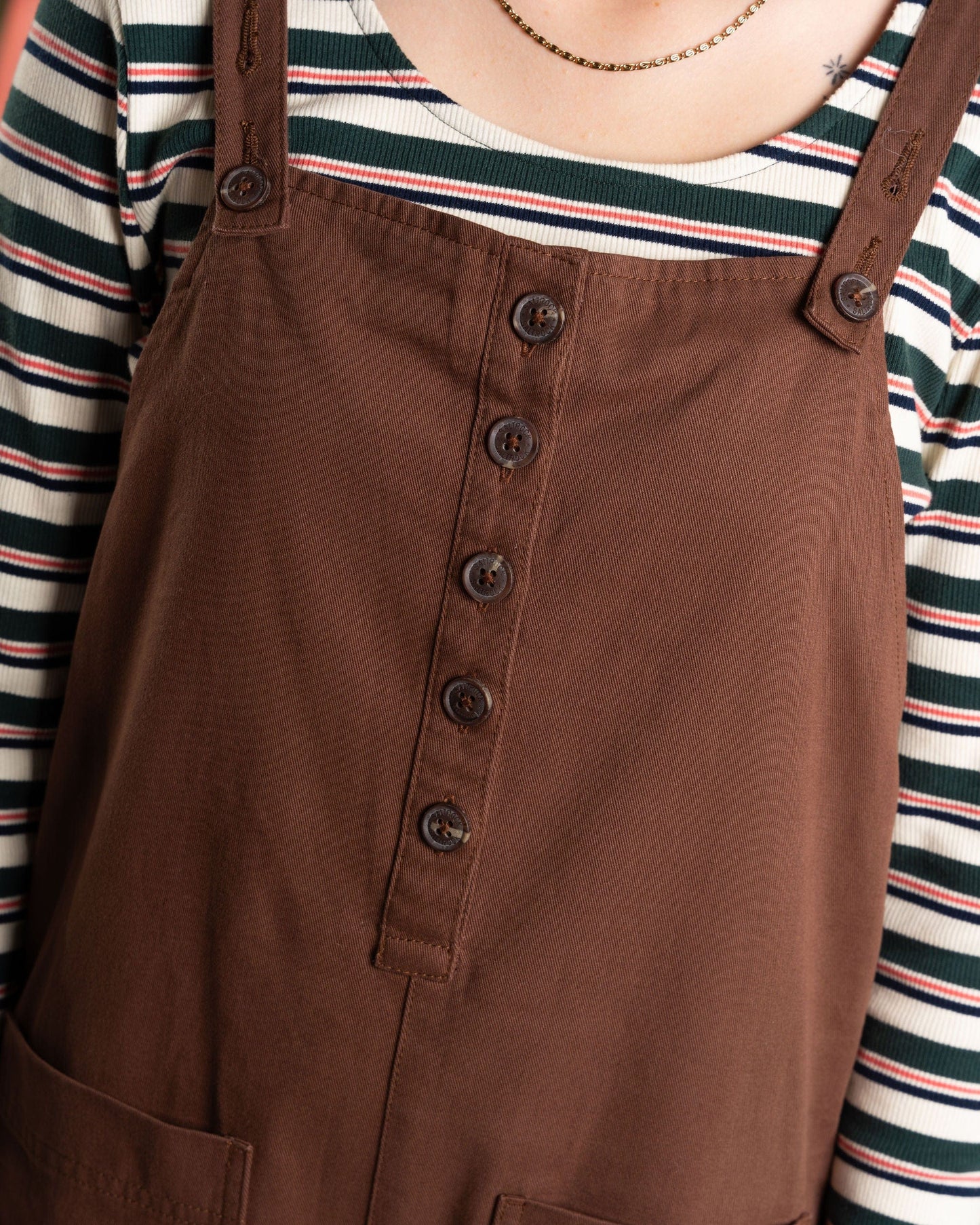 Jenna - Womens Dungarees - Brown