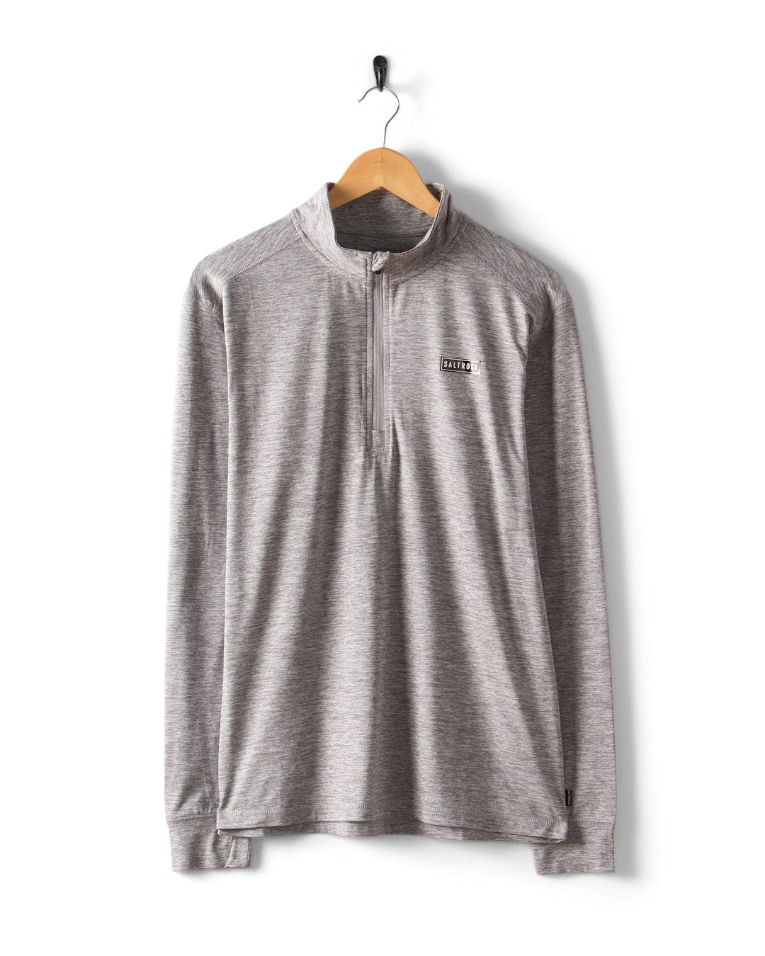 Aestus - Mens UPF 50+ Hybrid 1/4 Neck Top - Grey