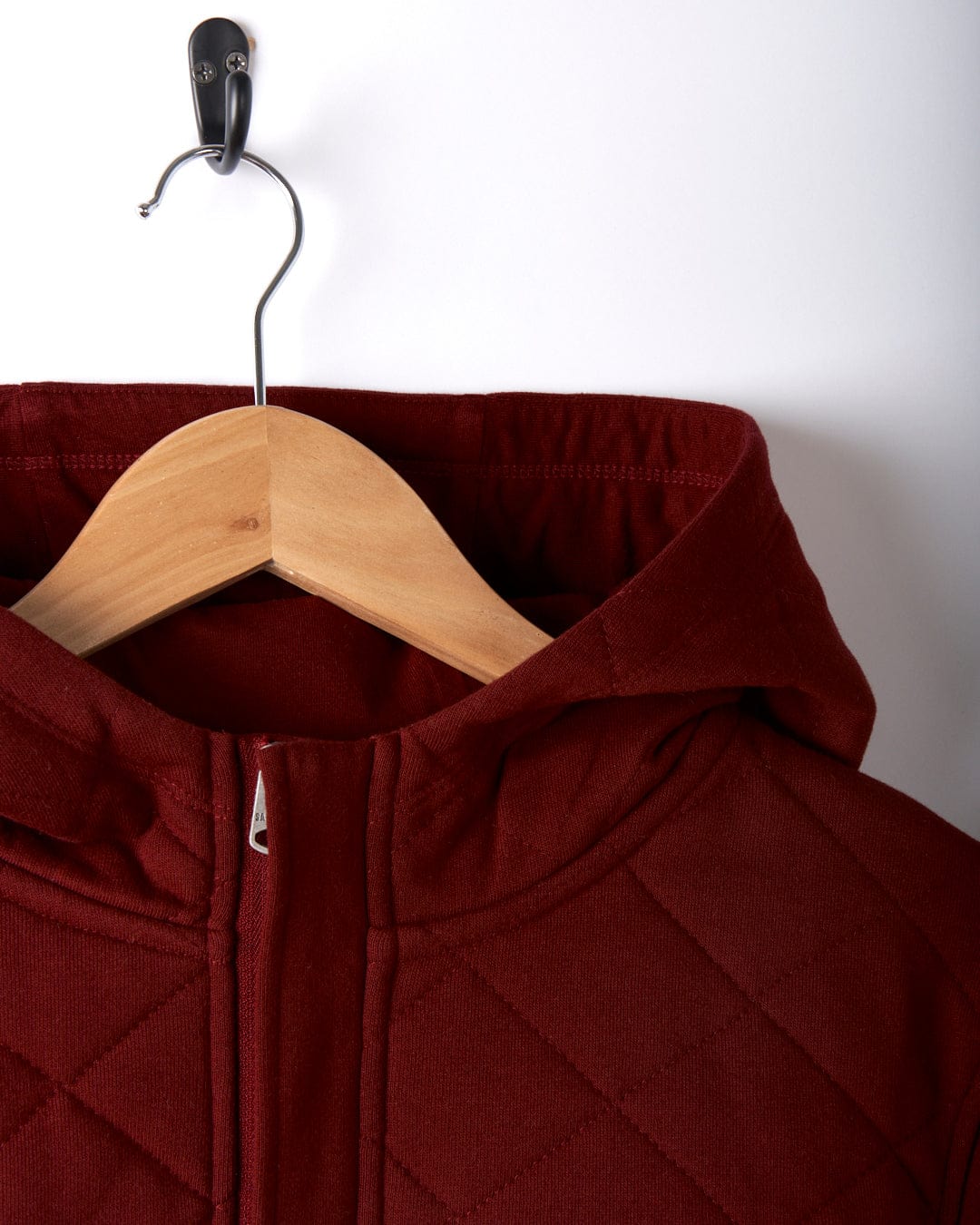 Aiken - Mens 1/4 Neck Recycled Hoodie - Red