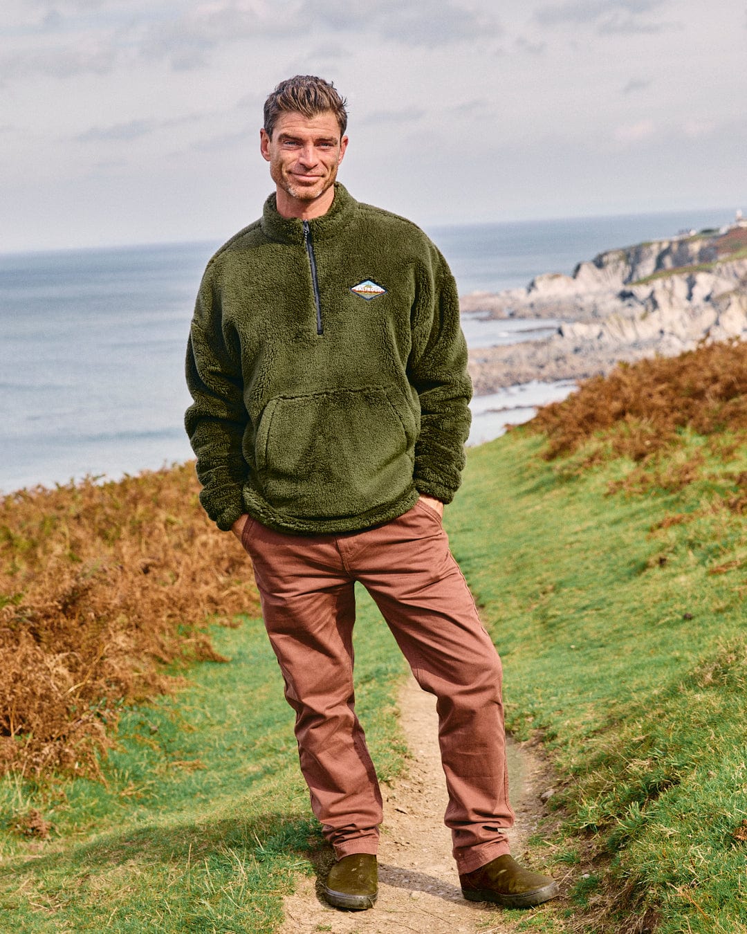 Arches - Mens Recycled Oversized Fleece - Green