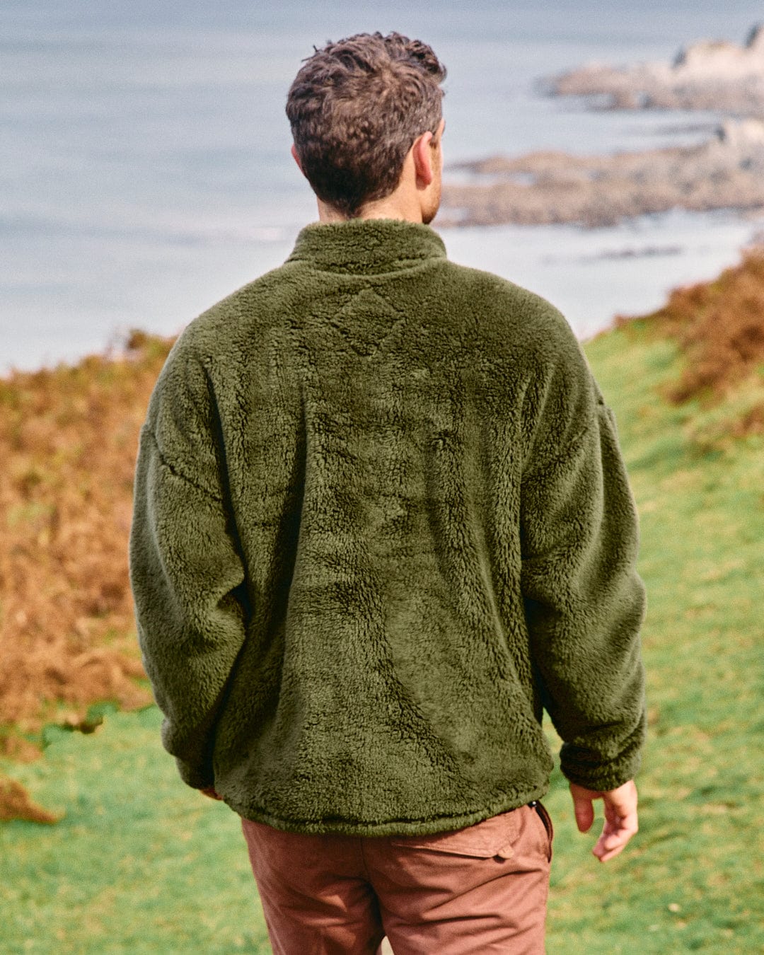 Arches - Mens Recycled Oversized Fleece - Green