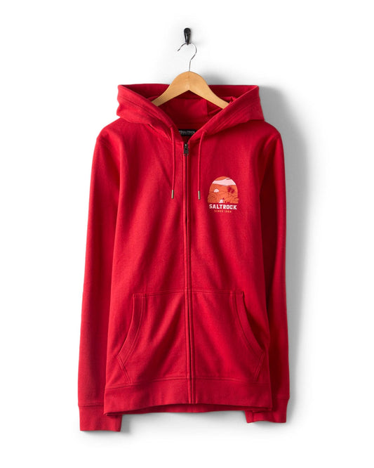 Atlantic Adventure - Mens Zip Hoodie - Red - SS5