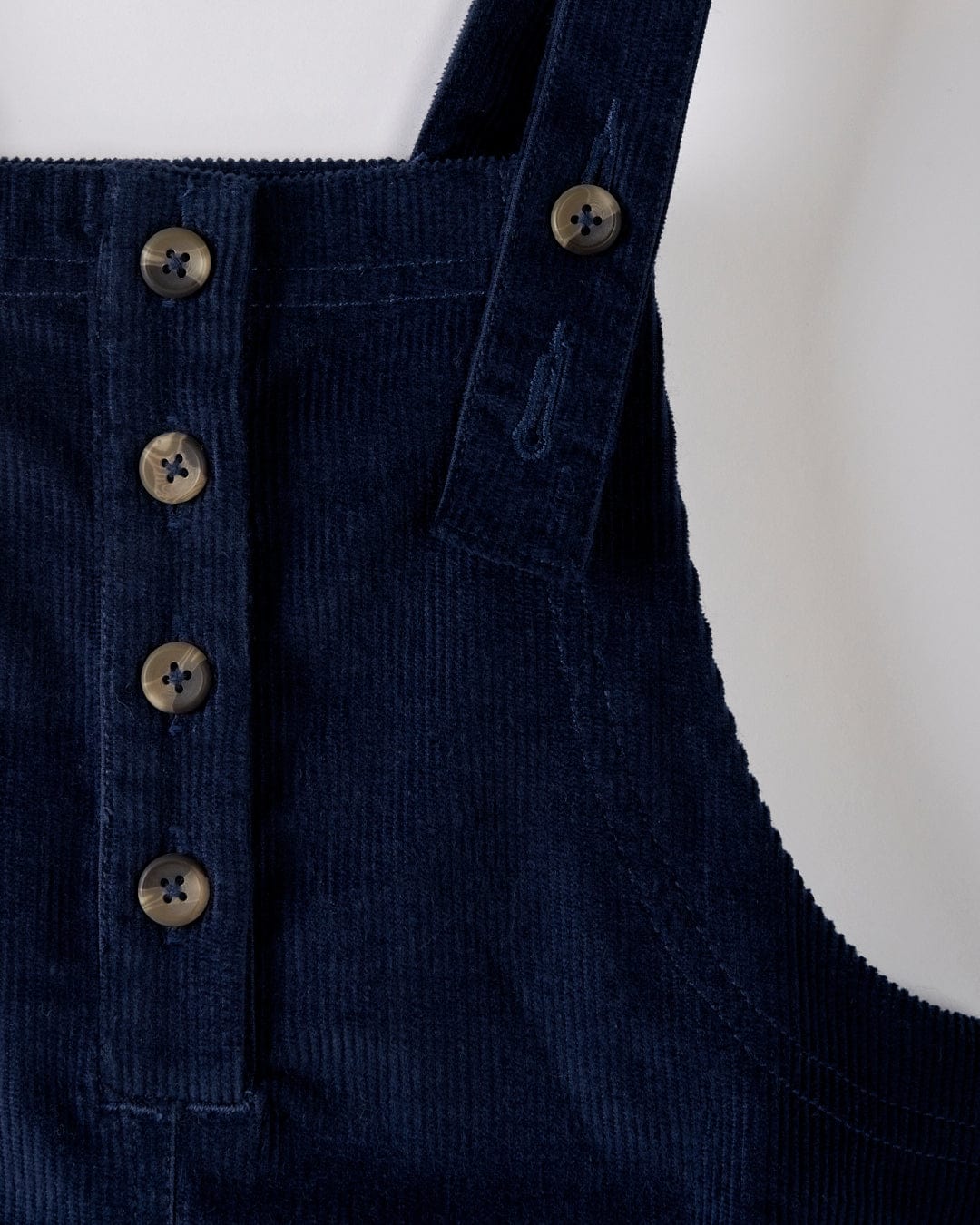 Bella - Kids Cord Dungaree Dress - Blue