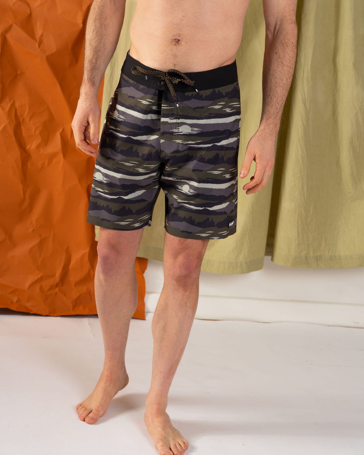 Camo Stripe - Mens Boardshort - Grey