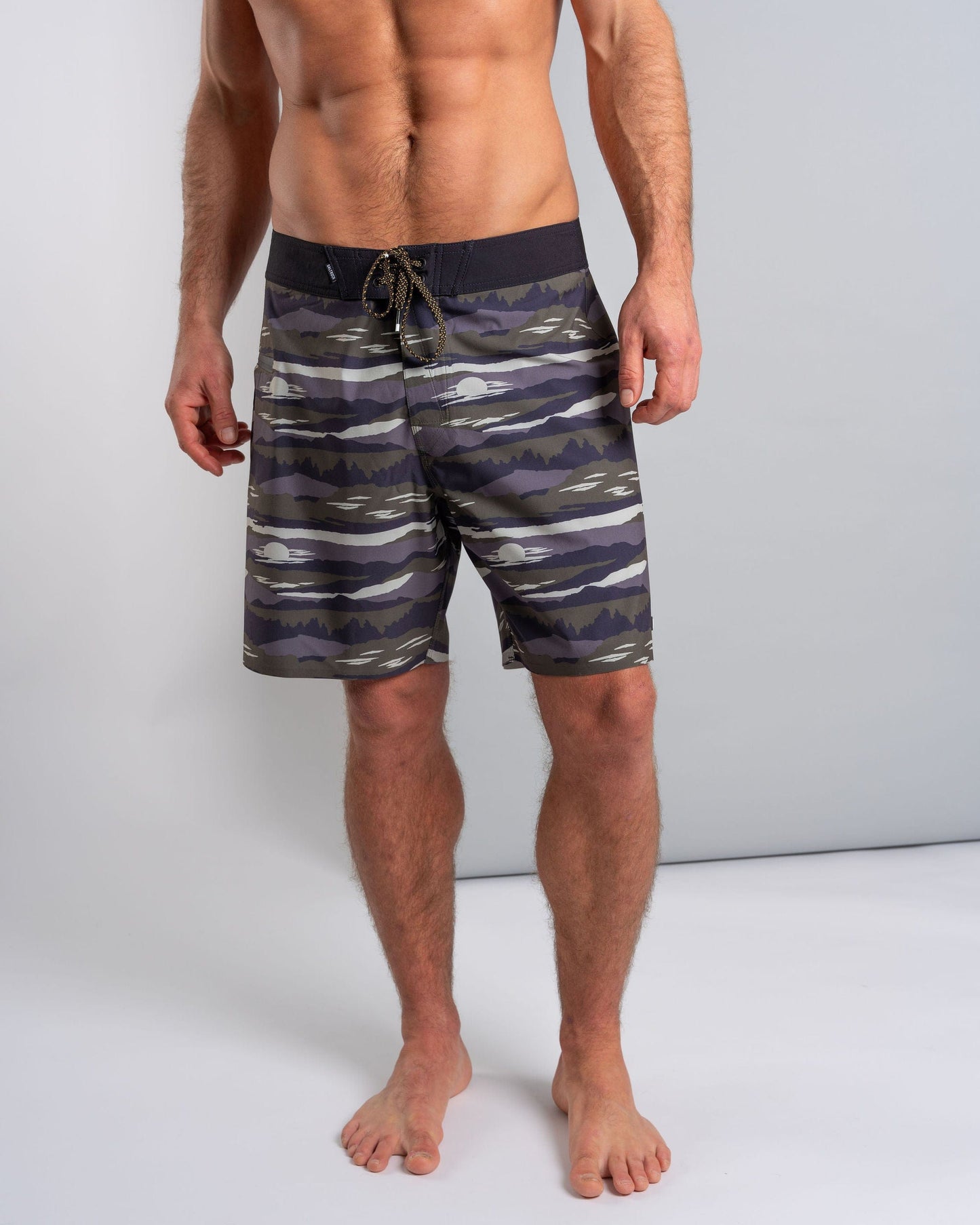 Camo Stripe - Mens Boardshort - Grey