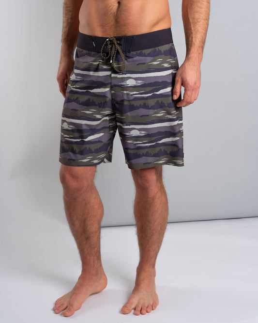 Camo Stripe - Mens Boardshort - Grey