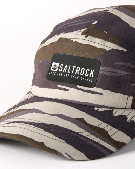 Camo Stripe - 5 Panel Tech Cap - Green