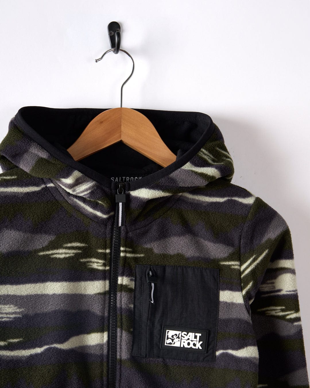 Camo Stripe - Kids Recycled Micro Fleece - Green