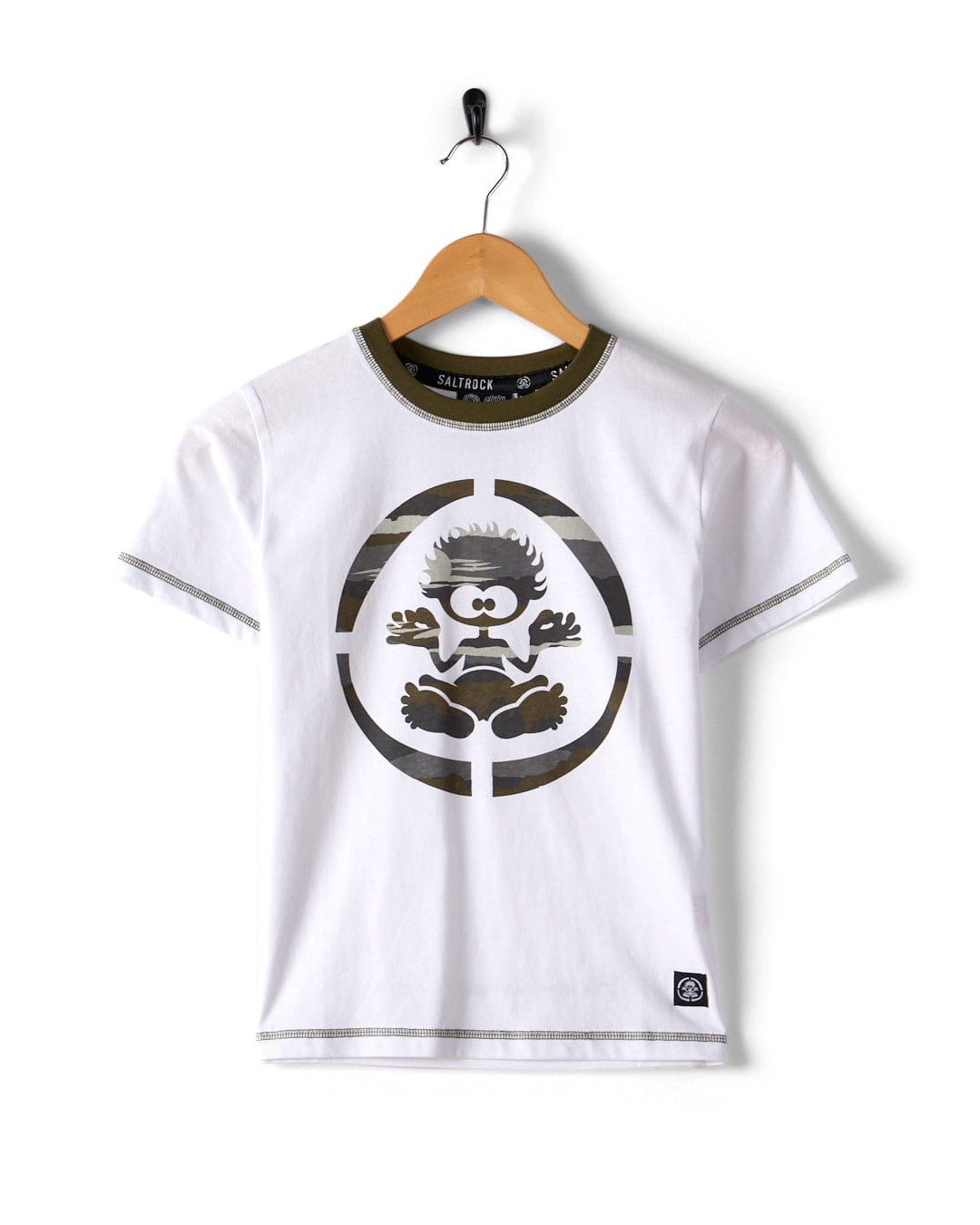 Camo Stripe Tok - Kids T-Shirt - White