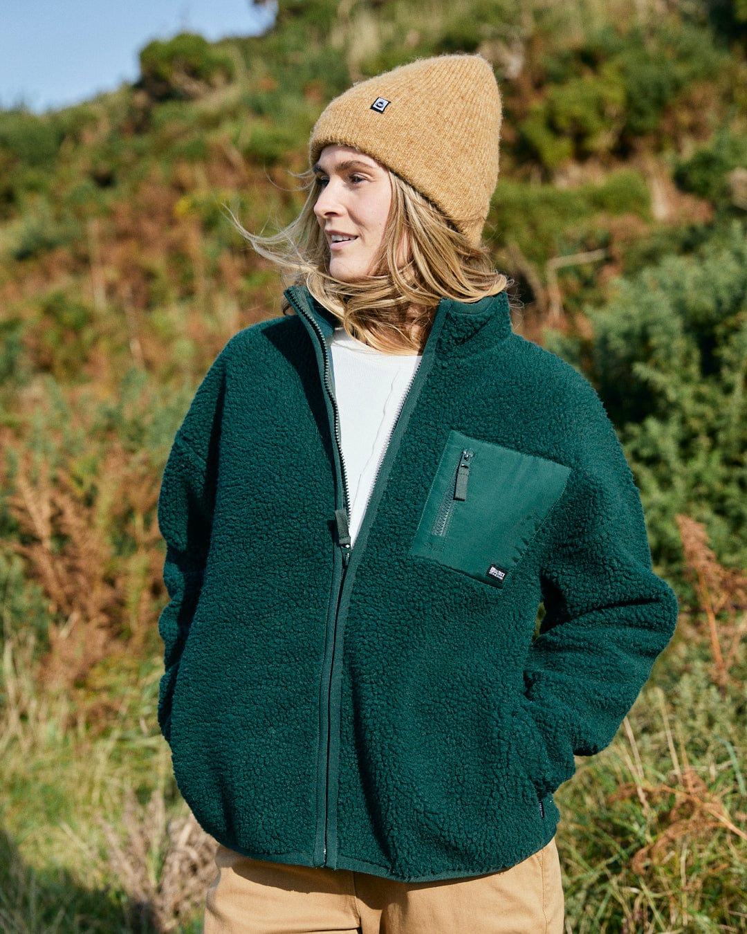 Carrie - Womens Recycled Fleece - Dark Green