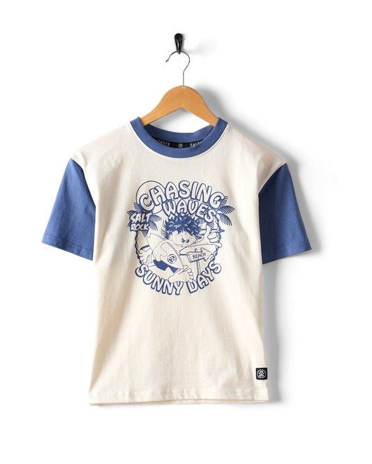 Chasing Waves - Kids Raglan T-Shirt - Cream