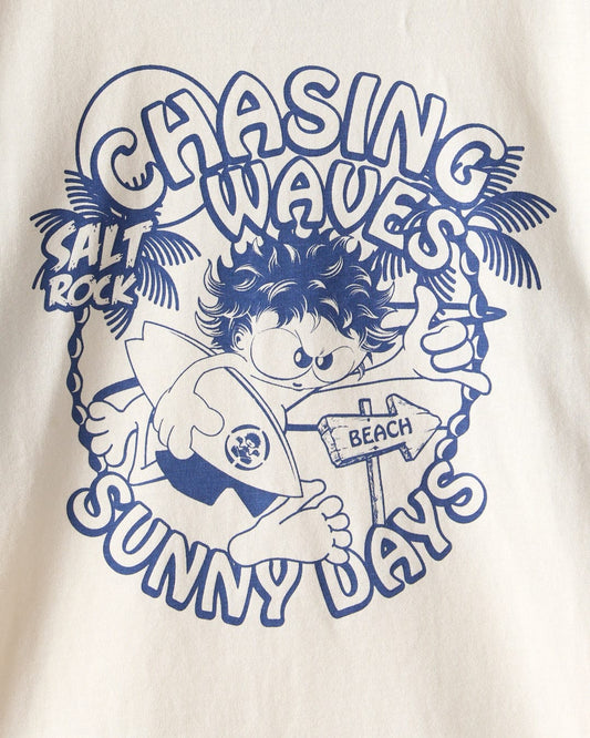 Chasing Waves - Kids Raglan T-Shirt - Cream