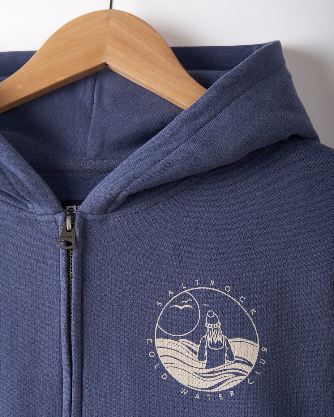 Coldwater Club - Womens Longline Zip Hoodie - Blue