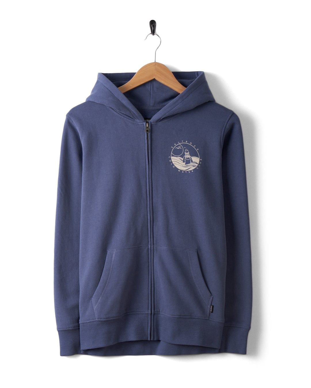 Coldwater Club - Womens Longline Zip Hoodie - Blue