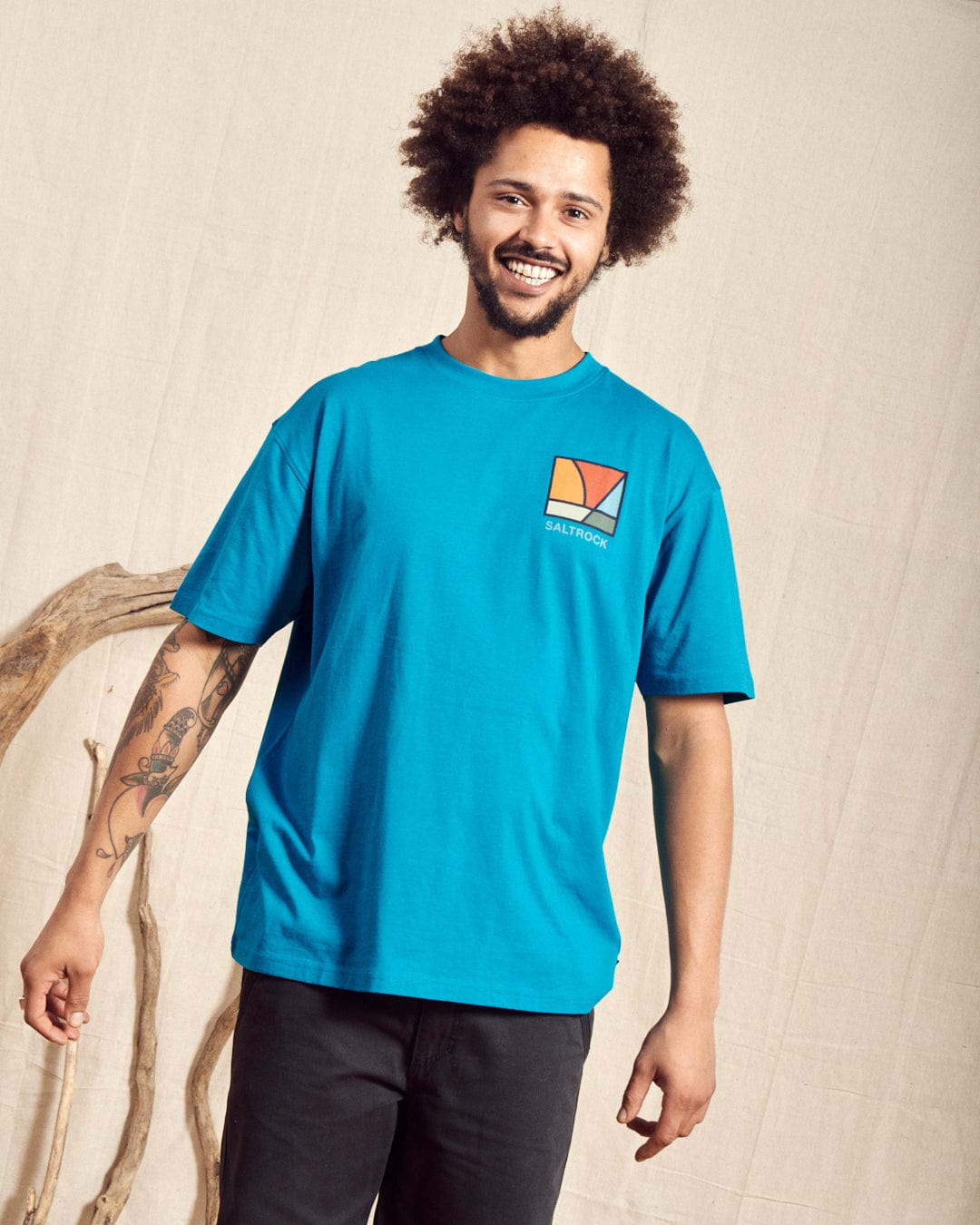 Dimensions Colour - Mens Oversized T-Shirt - Blue