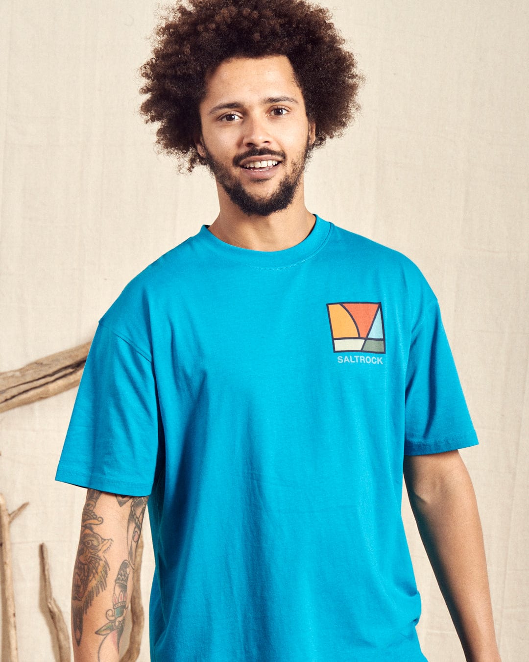 Dimensions Colour - Mens Oversized T-Shirt - Blue