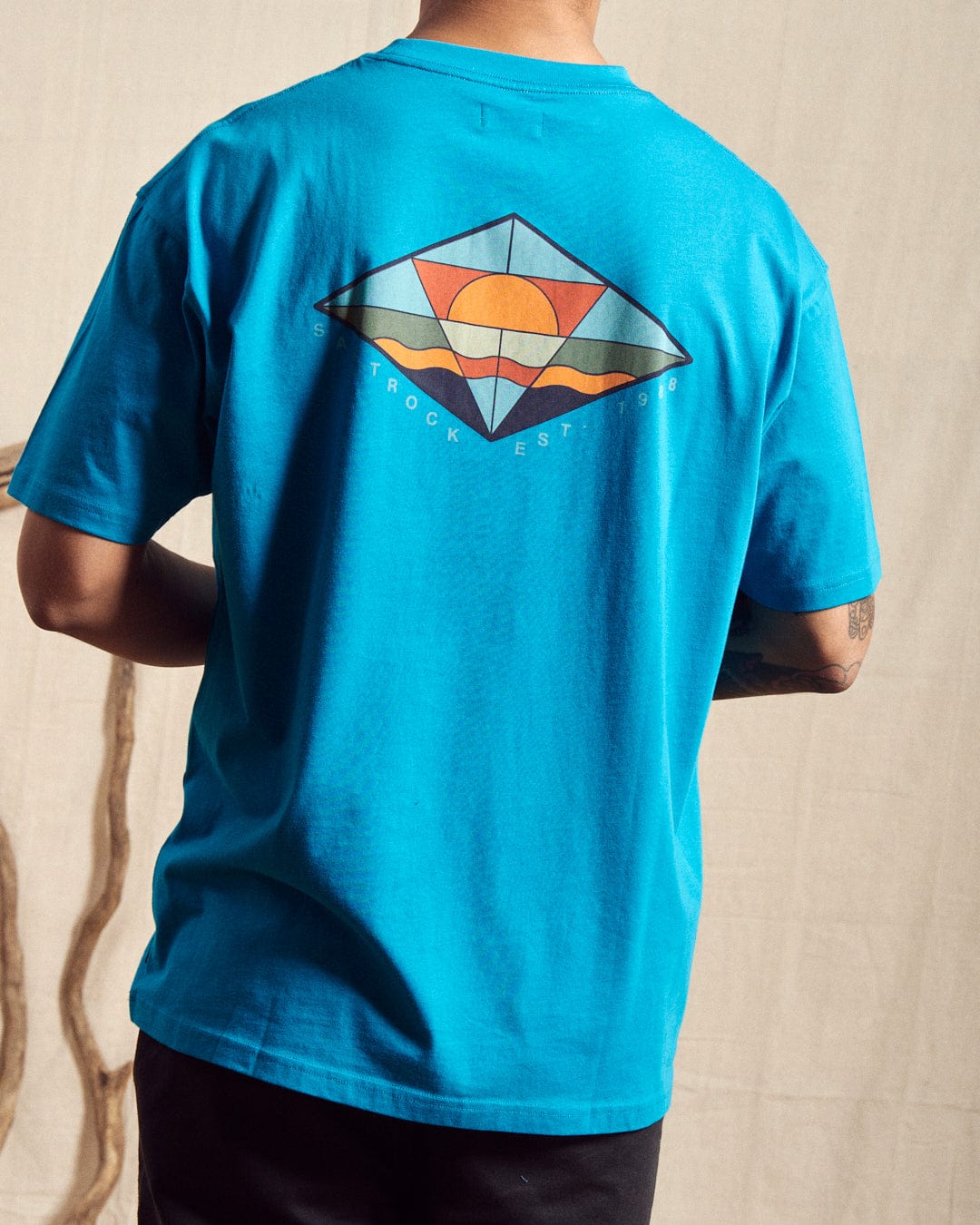 Dimensions Colour - Mens Oversized T-Shirt - Blue