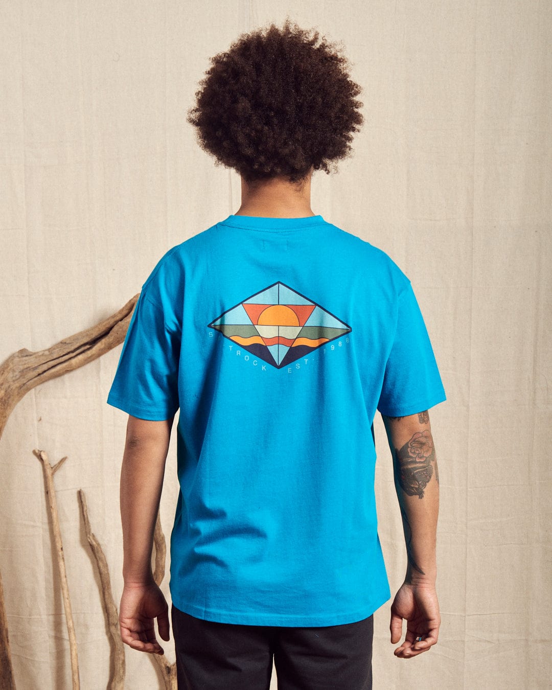 Dimensions Colour - Mens Oversized T-Shirt - Blue