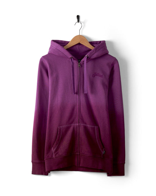 Dip Dye - Womens Zip Hoodie - Purple