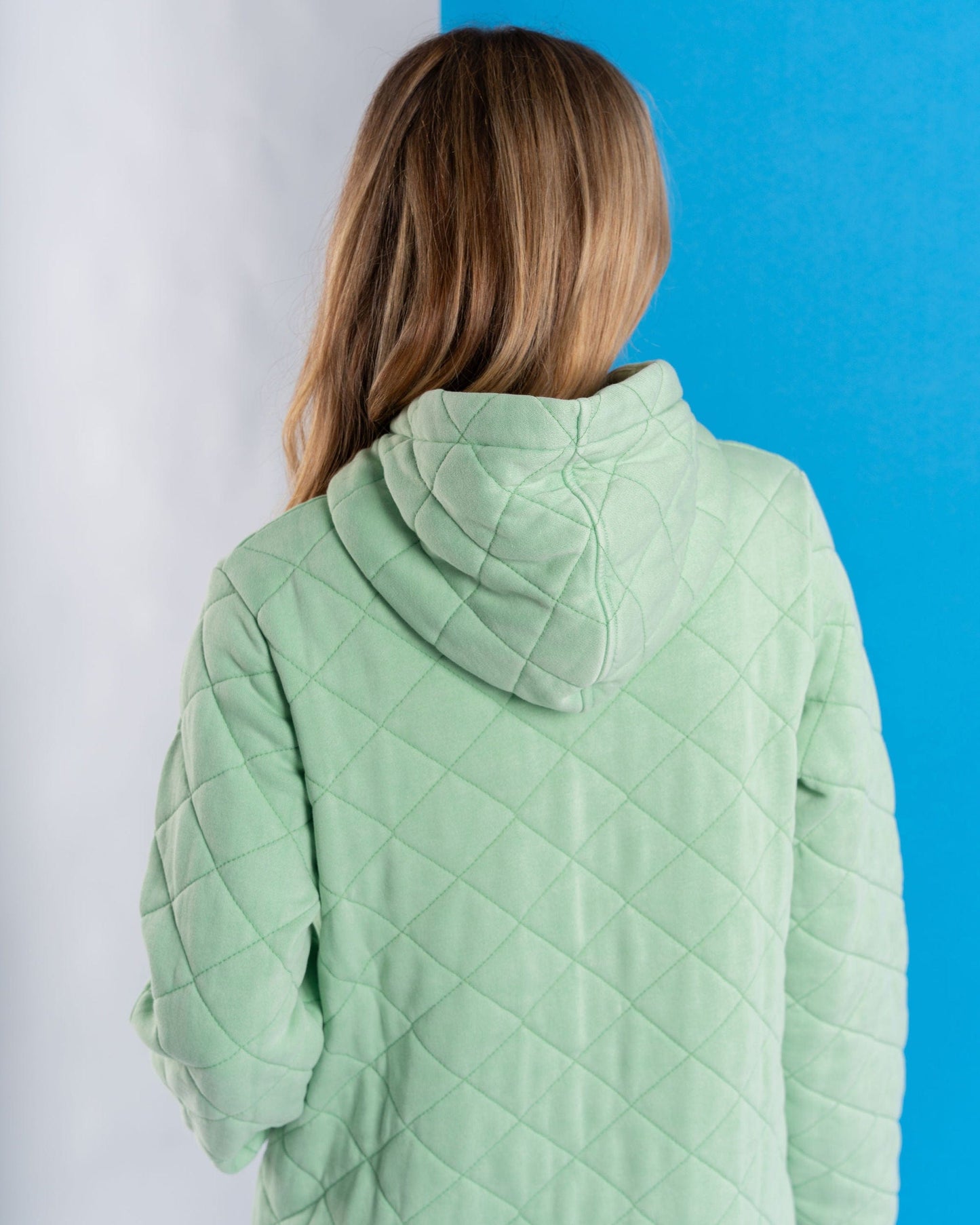 Tarka - Womens Quilted Zip Hoodie - Green