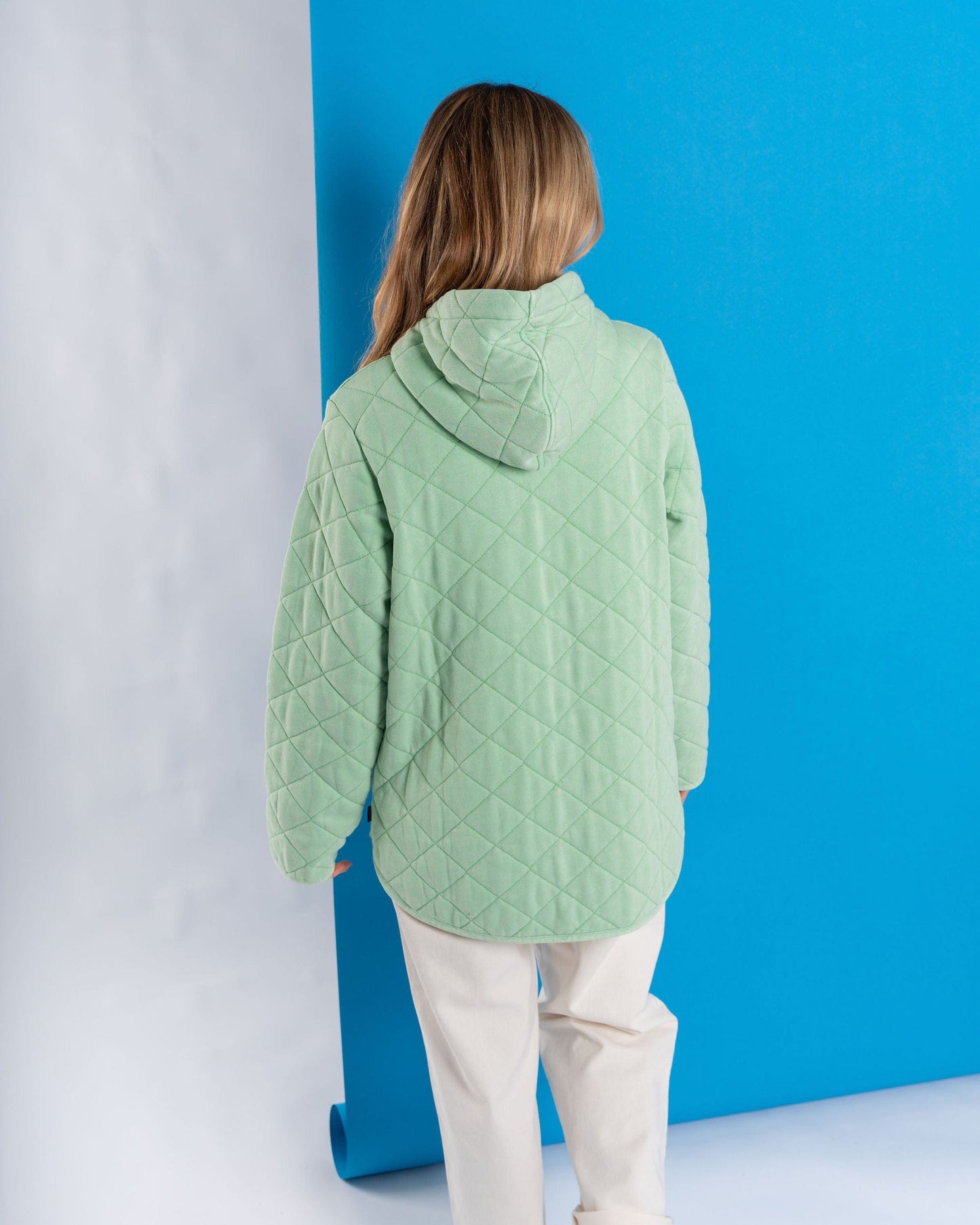 Tarka - Womens Quilted Zip Hoodie - Green