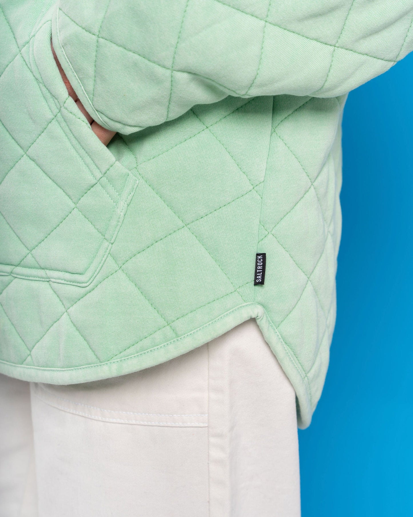 Tarka - Womens Quilted Zip Hoodie - Green