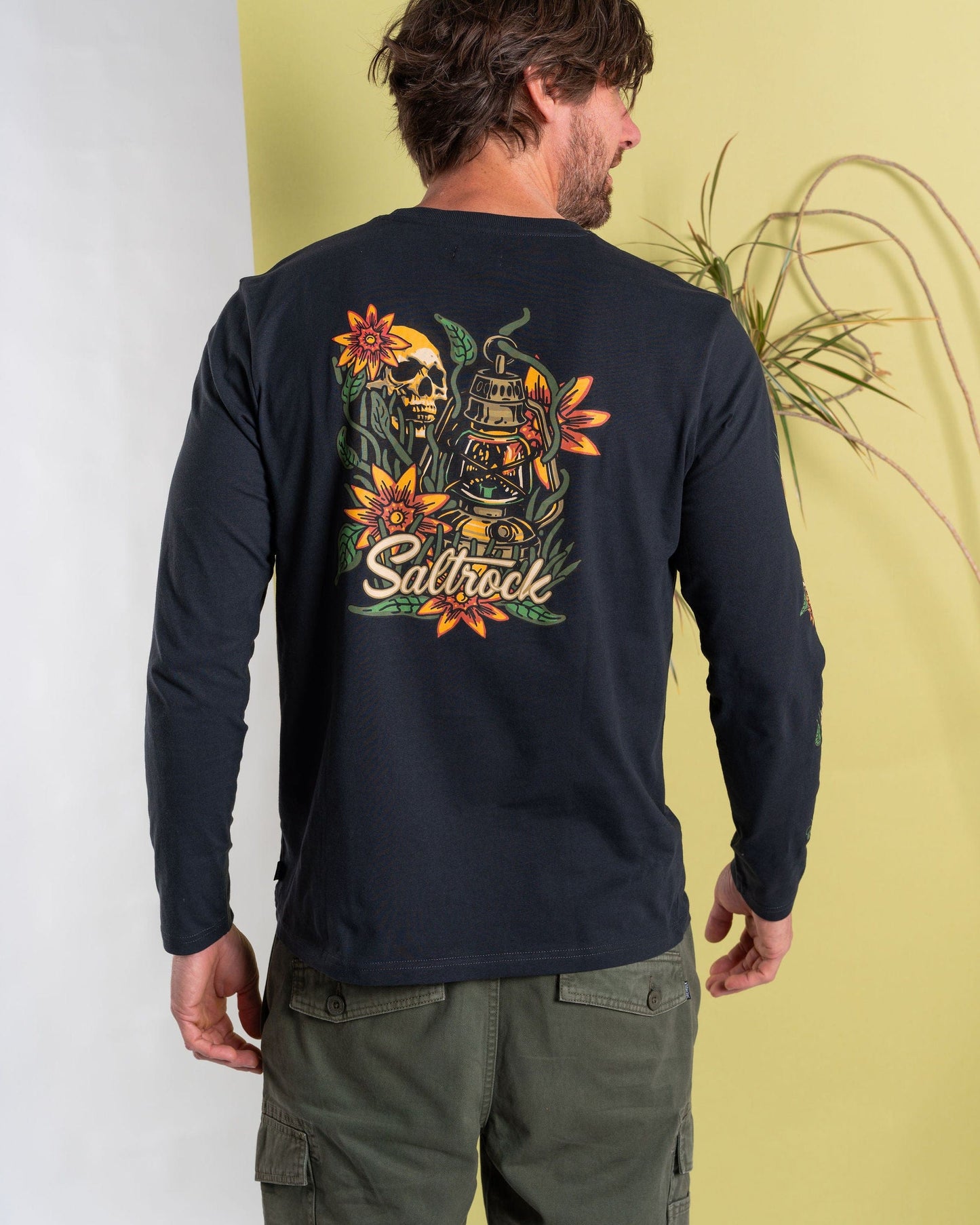 Lantern - Mens Long Sleeve T-Shirt - Dark Grey