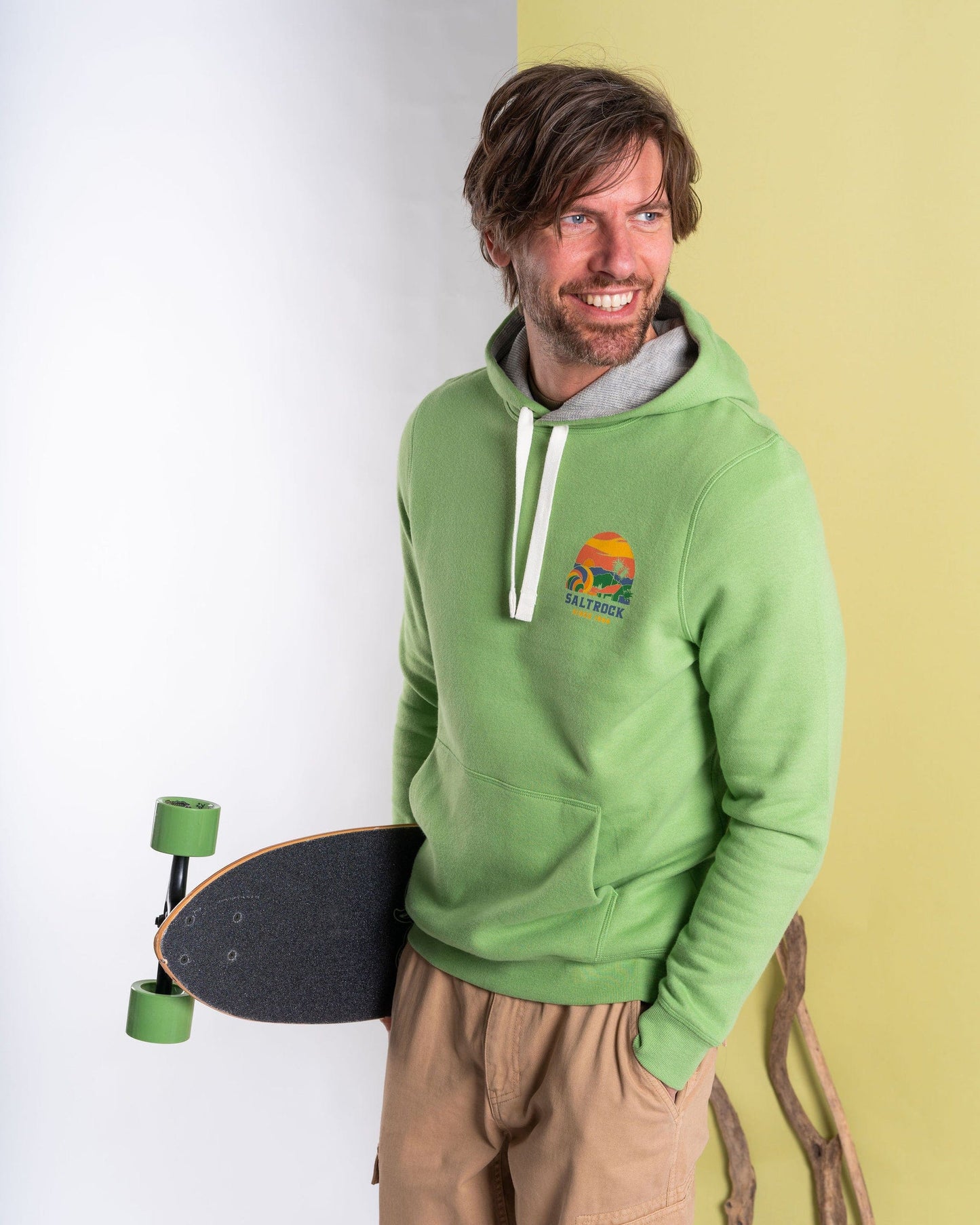 Atlantic Adventure - Mens Pop Hoodie - Green