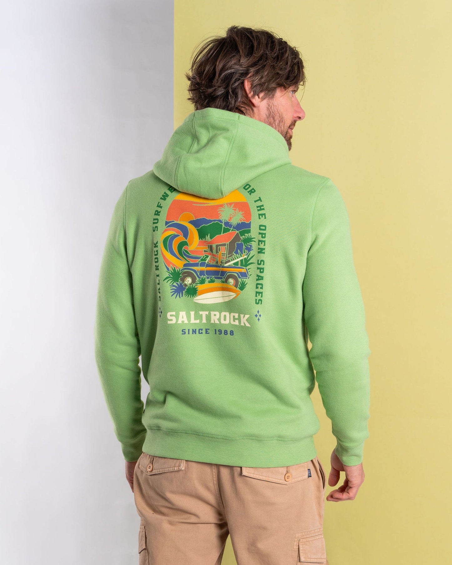 Atlantic Adventure - Mens Pop Hoodie - Green