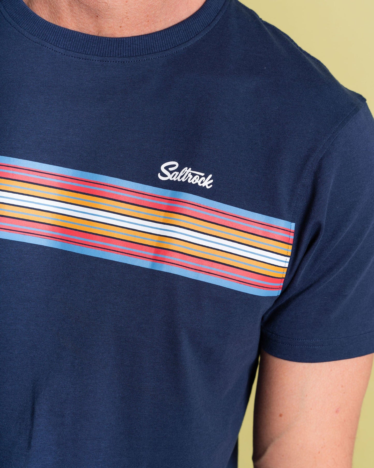 Classic Stripe - Mens Short Sleeve T-Shirt - Blue