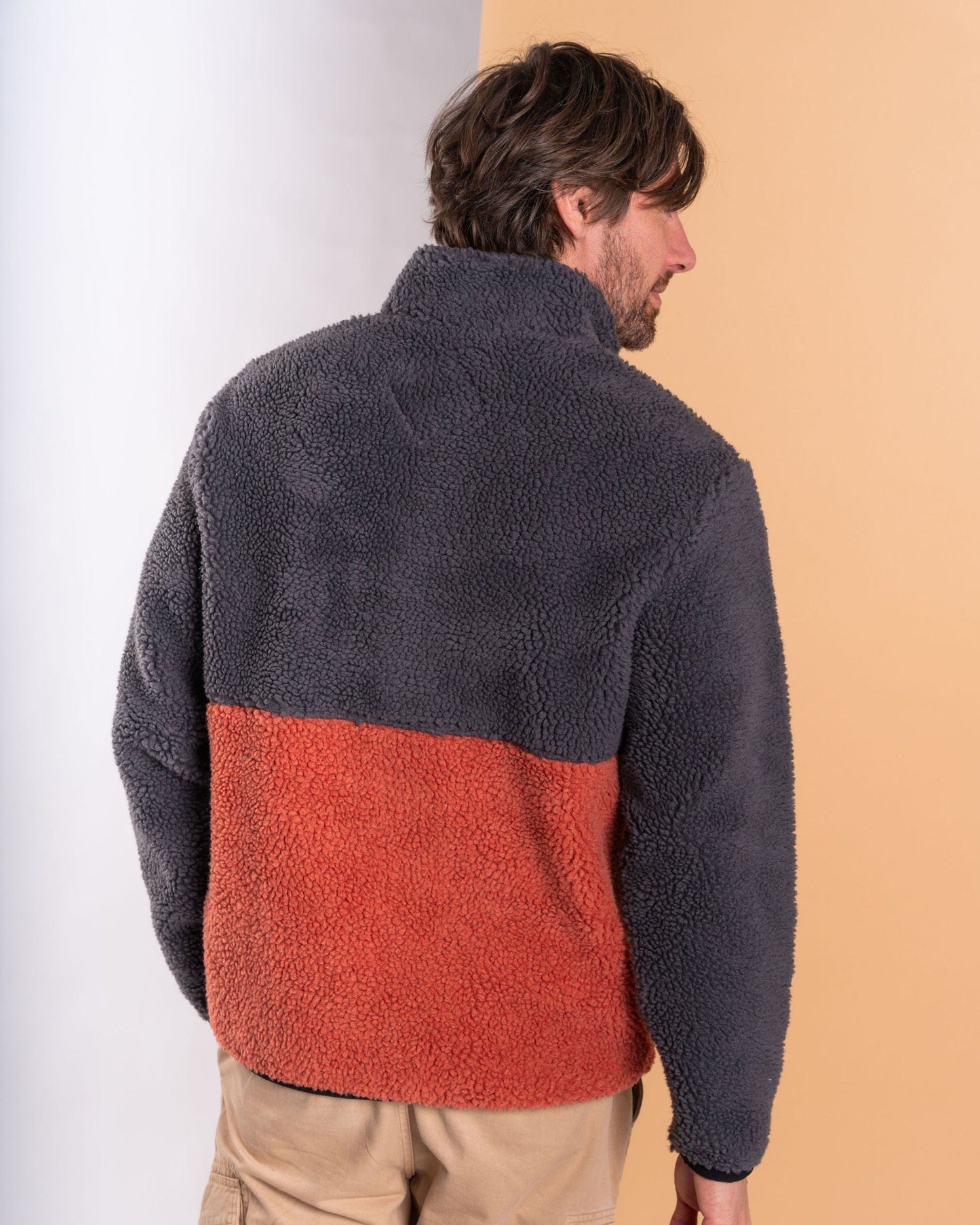 Wye - Mens Recycled Borg Fleece - Orange