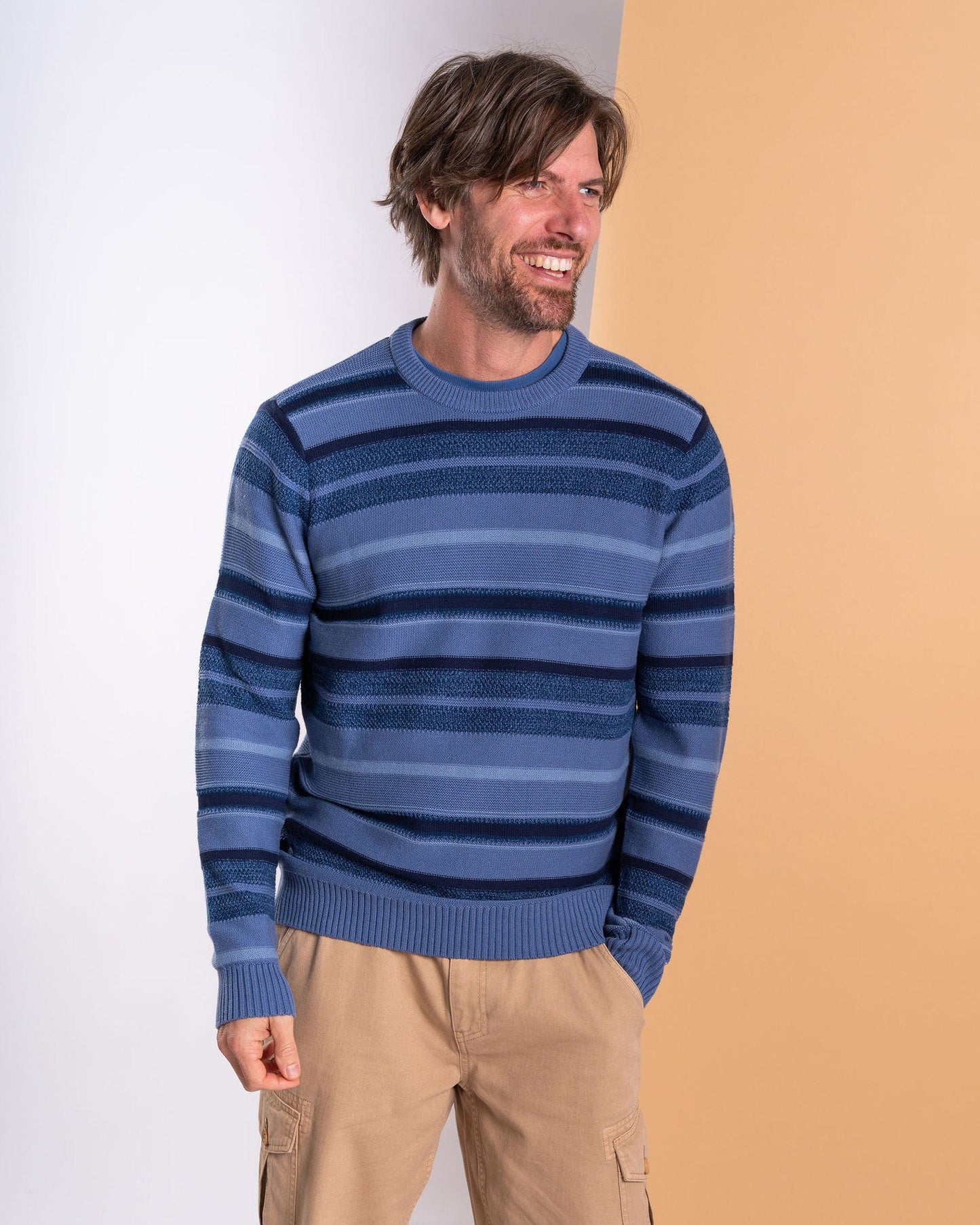 Parkham - Mens Knitted Jumper - Blue