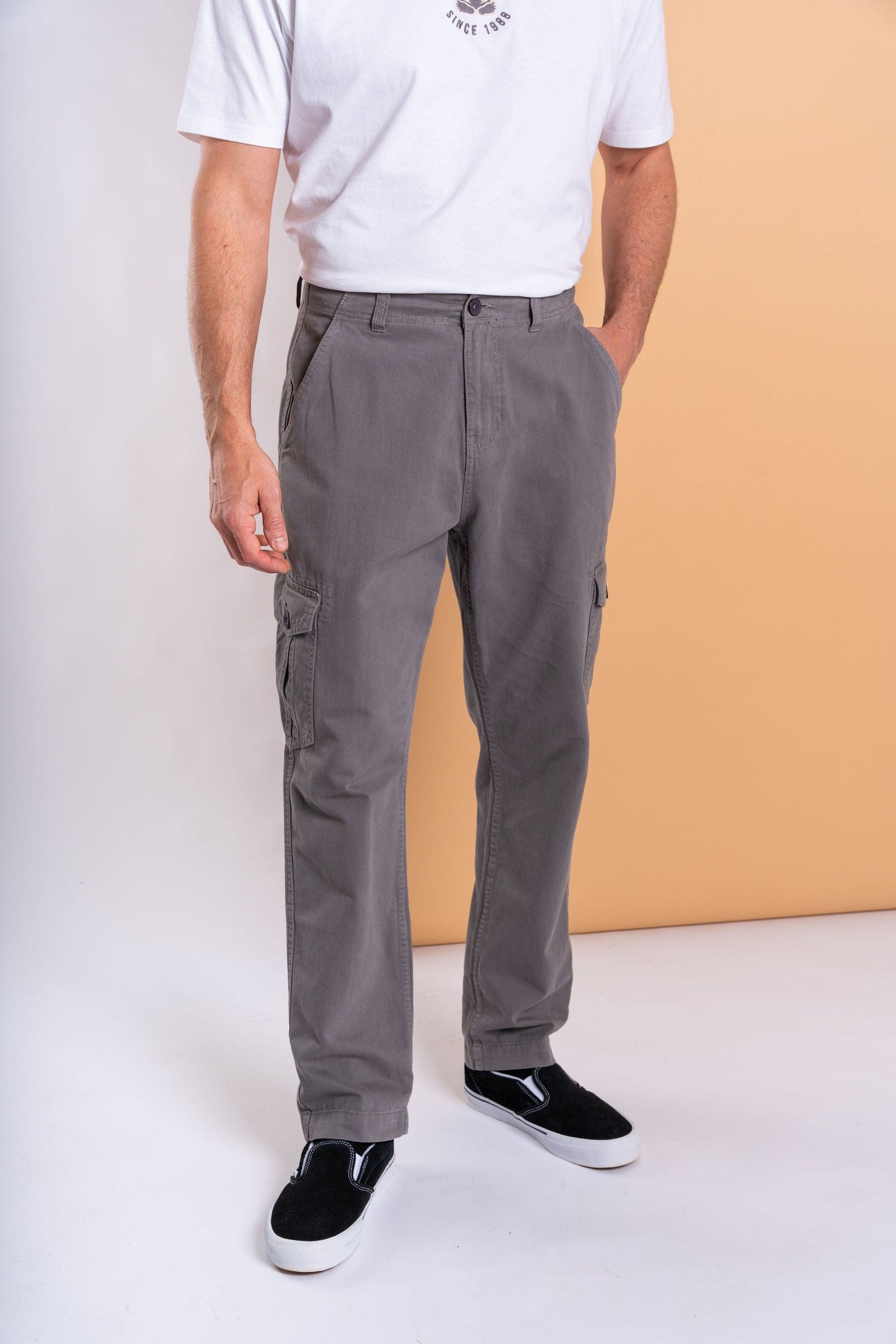 Godrevy 2 - Mens Cargo Trousers - Dark Grey