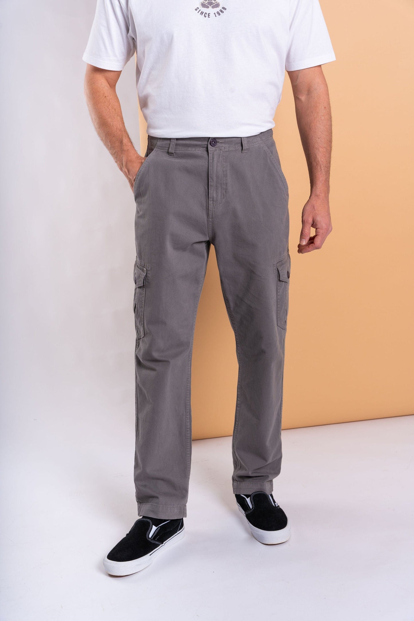 Godrevy 2 - Mens Cargo Trousers - Dark Grey