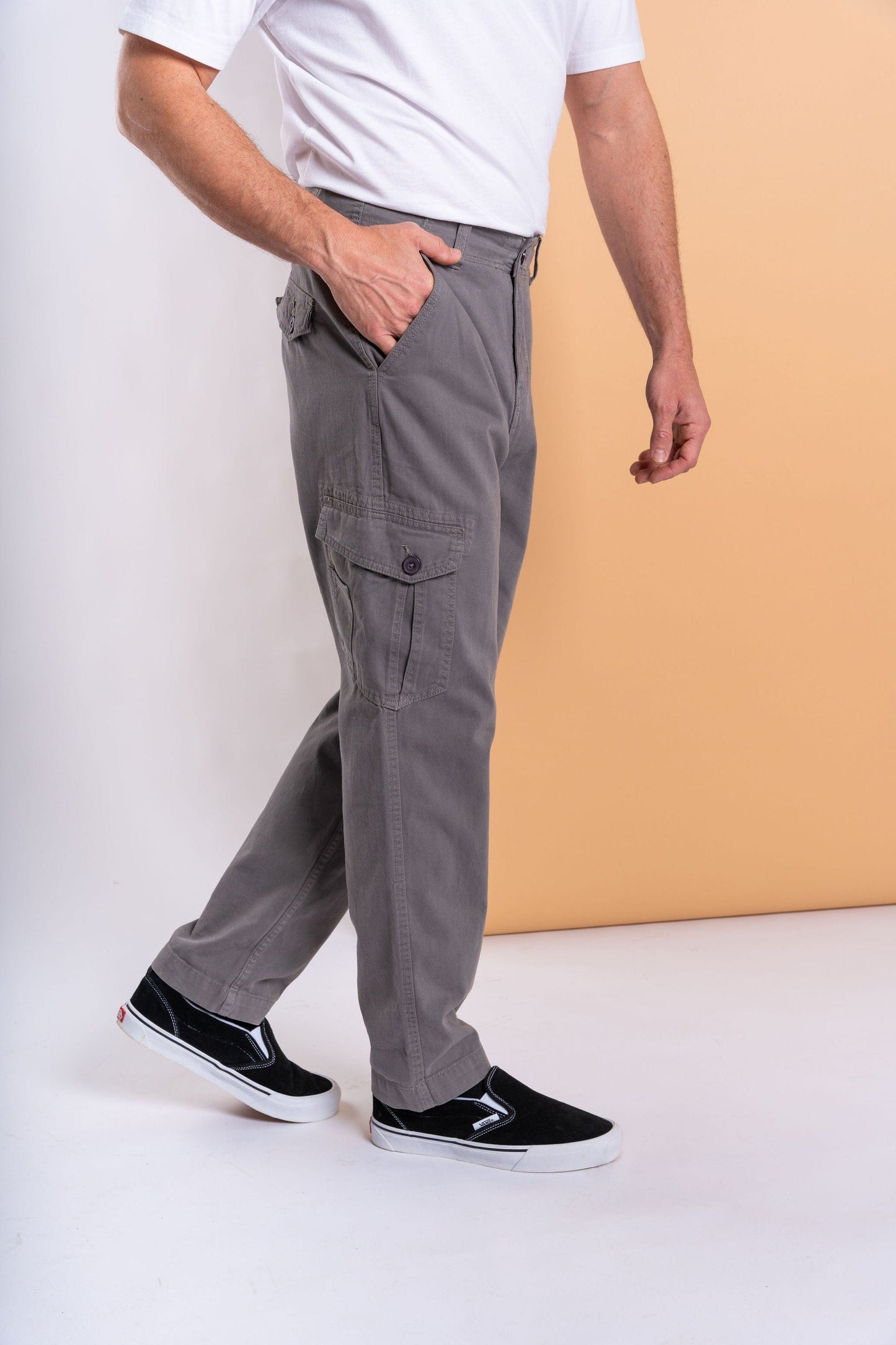 Godrevy 2 - Mens Cargo Trousers - Dark Grey