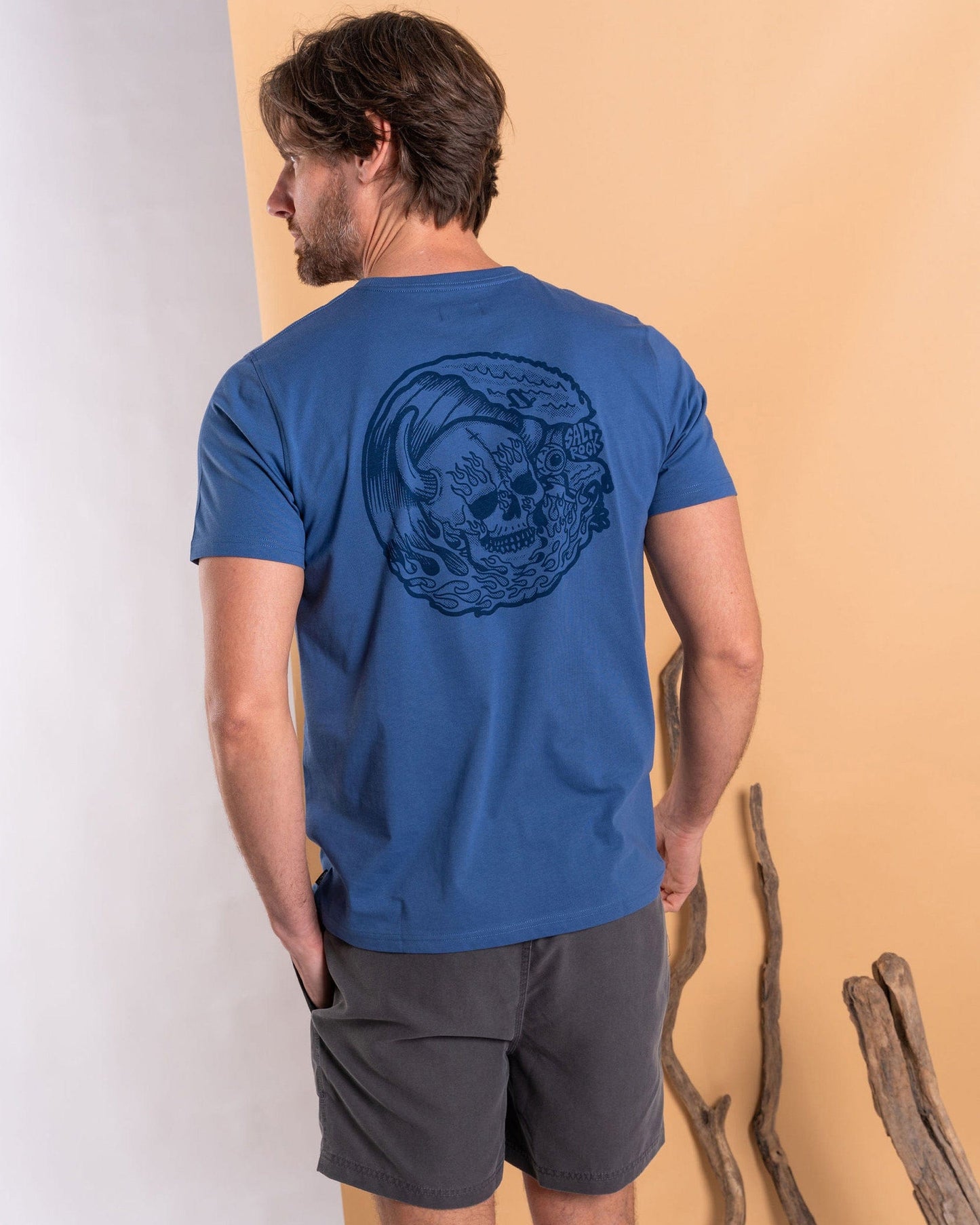 Fire Water - Mens Short Sleeve T-Shirt - Blue