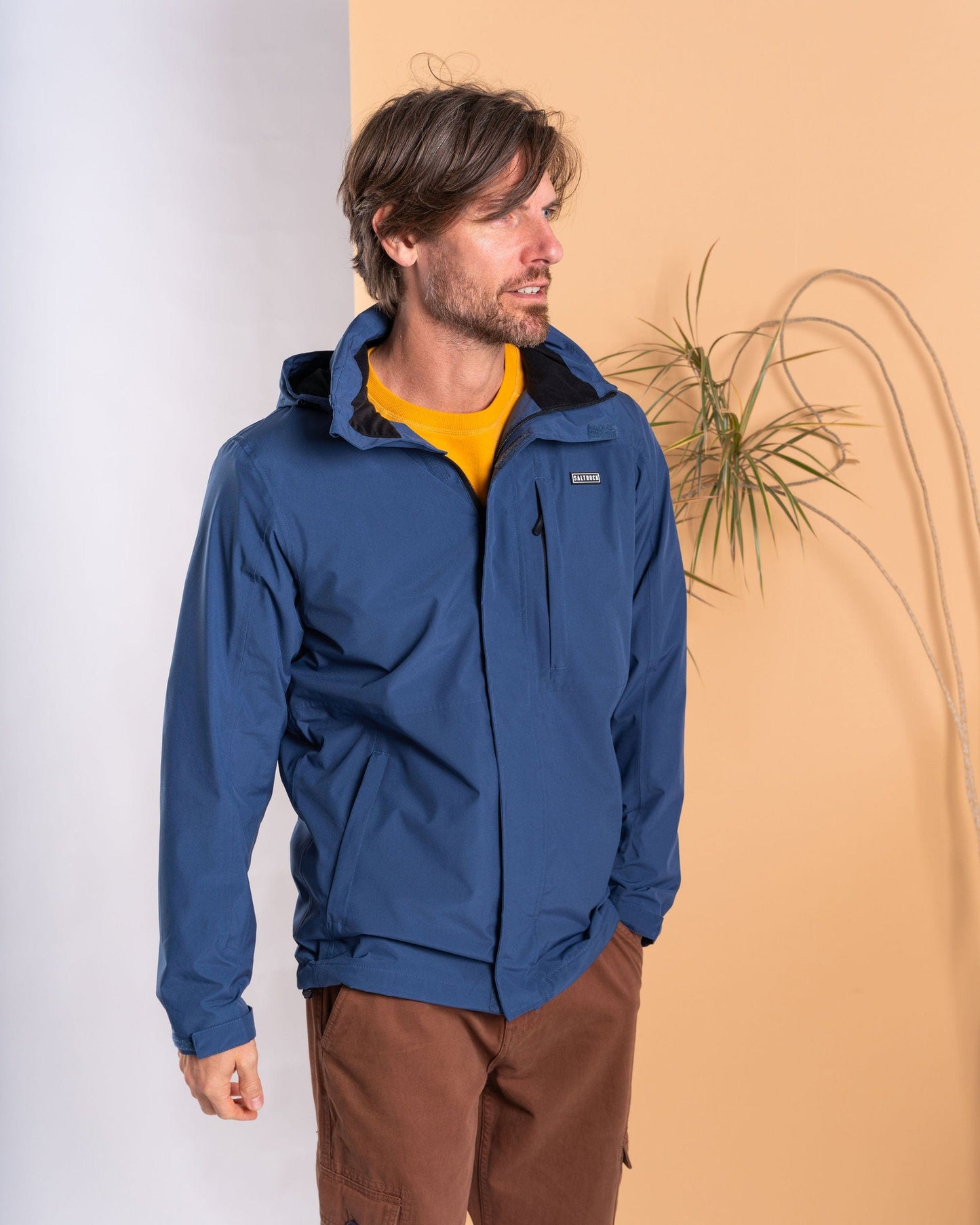 Whistler II - Mens Waterproof Hooded Jacket - Blue