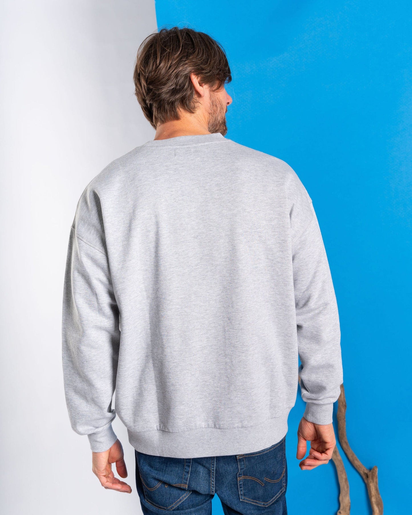 Surf Team - Mens Oversized Sweat - Grey