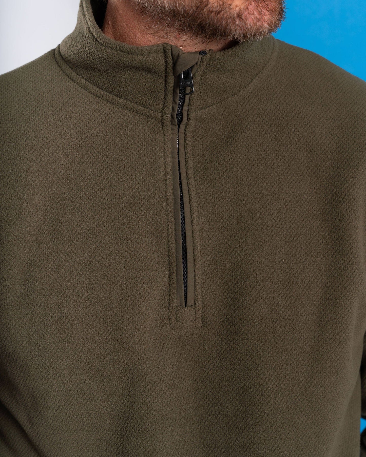 Theo - Mens 1/4 Neck Recycled Fleece - Green