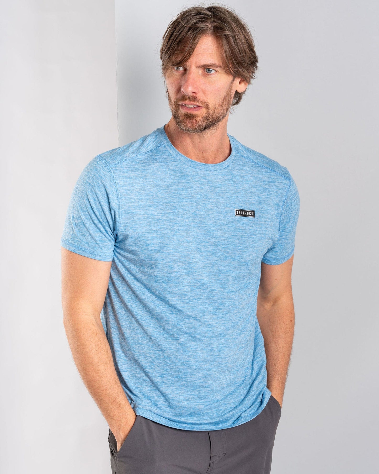 Aestus - Mens UPF 50+ Hybrid T-Shirt - Blue