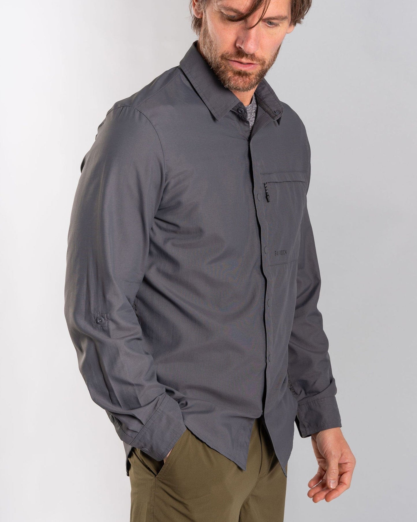 Owen - Mens UPF 50+ Water Resistant Shirt - Grey