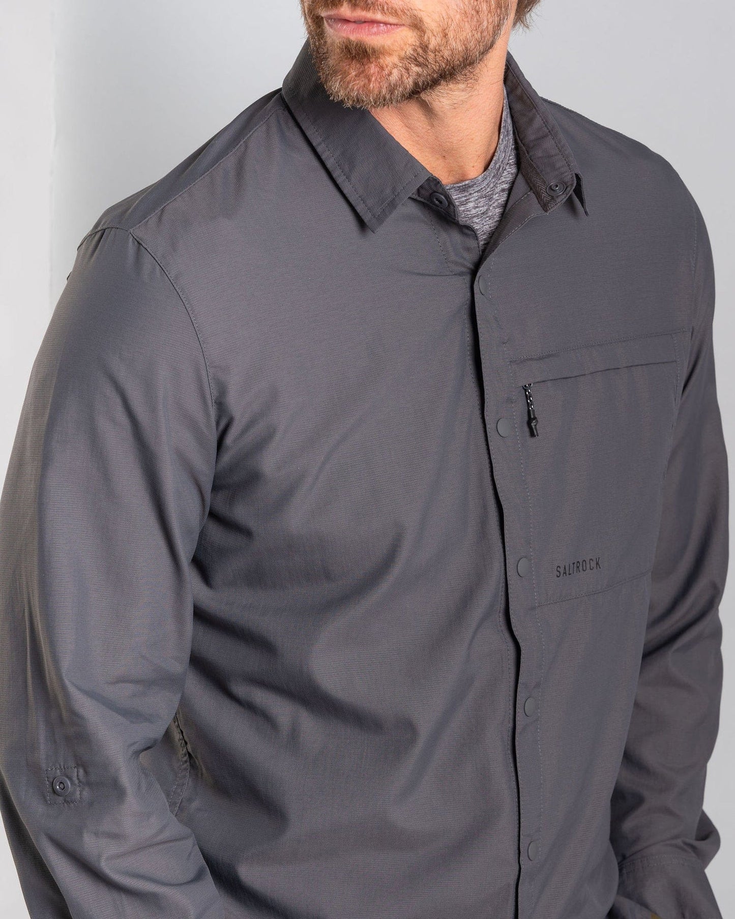 Owen - Mens UPF 50+ Water Resistant Shirt - Grey