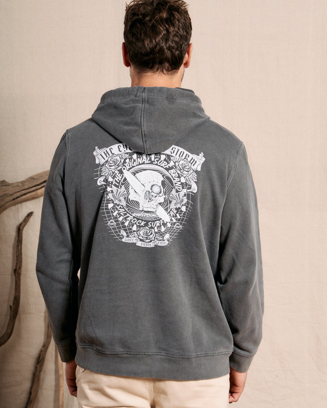 Eye Of The Storm 2 - Mens Pop Hoodie - Dark Grey