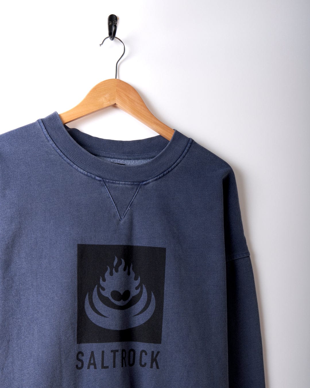 Flamehead Box Logo 2 - Mens Oversized Sweat - Blue