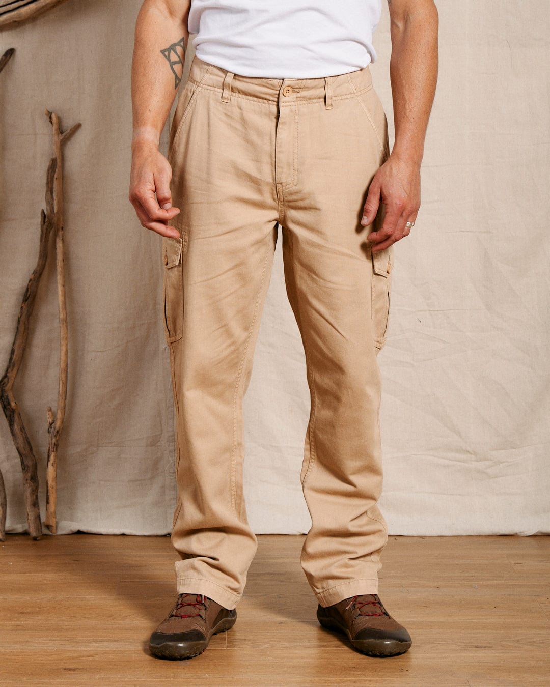 Godrevy 2 - Mens Cargo Trousers - Sand