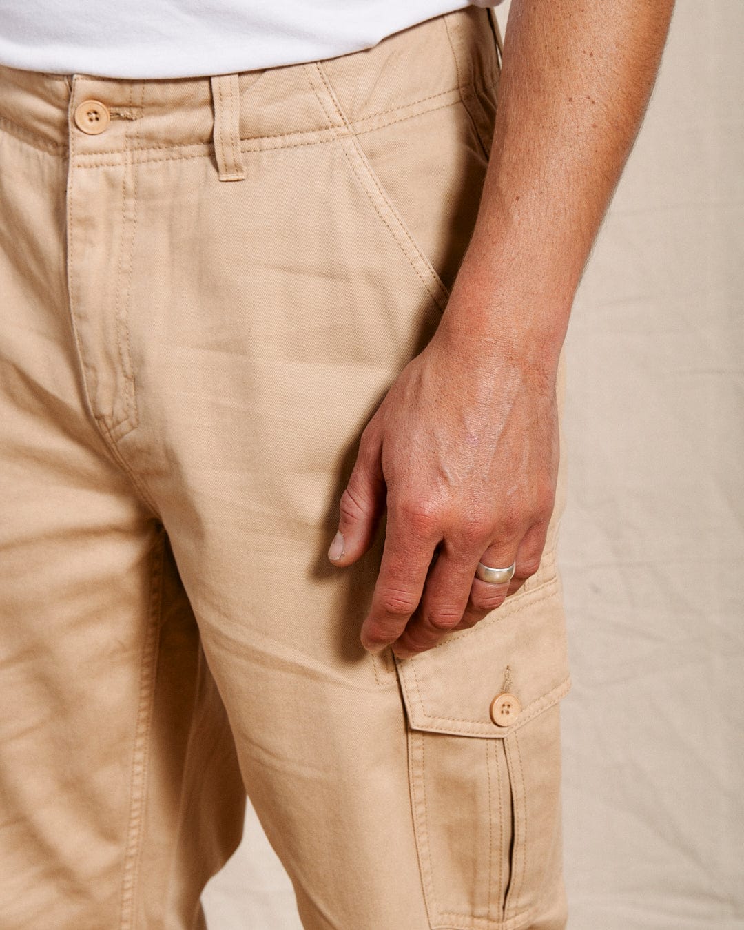 Godrevy 2 - Mens Cargo Trousers - Sand