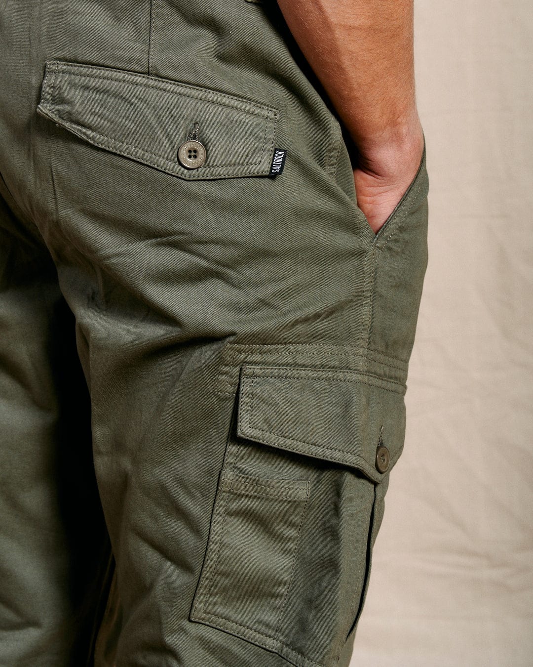 Godrevy 2 - Mens Cargo Trousers - Green