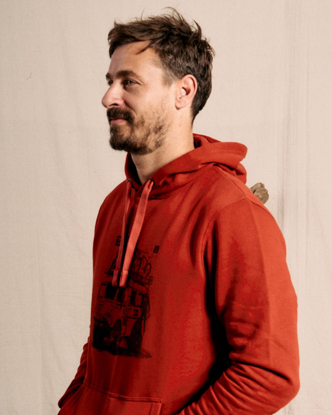 Go Anywhere - Mens Recycled Pop Hoodie - Red